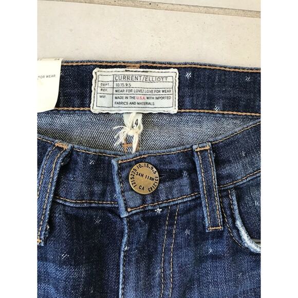 Current/Elliott Stiletto Low Rise Polka Dot Skinny Crop Stretch Jeans - Picture 3 of 10